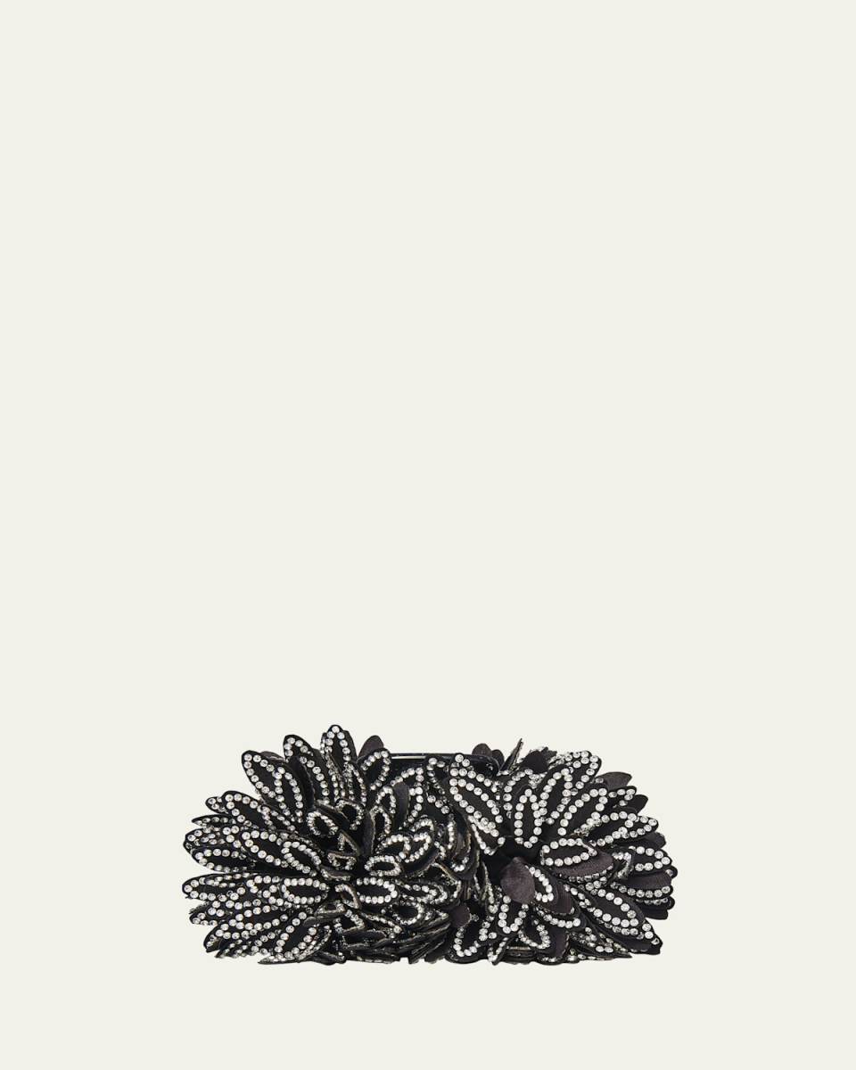 Dahlia Flower Crystal Jaw Clip